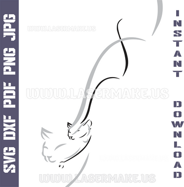 Cat Laser and Cricut SVG Vector Files